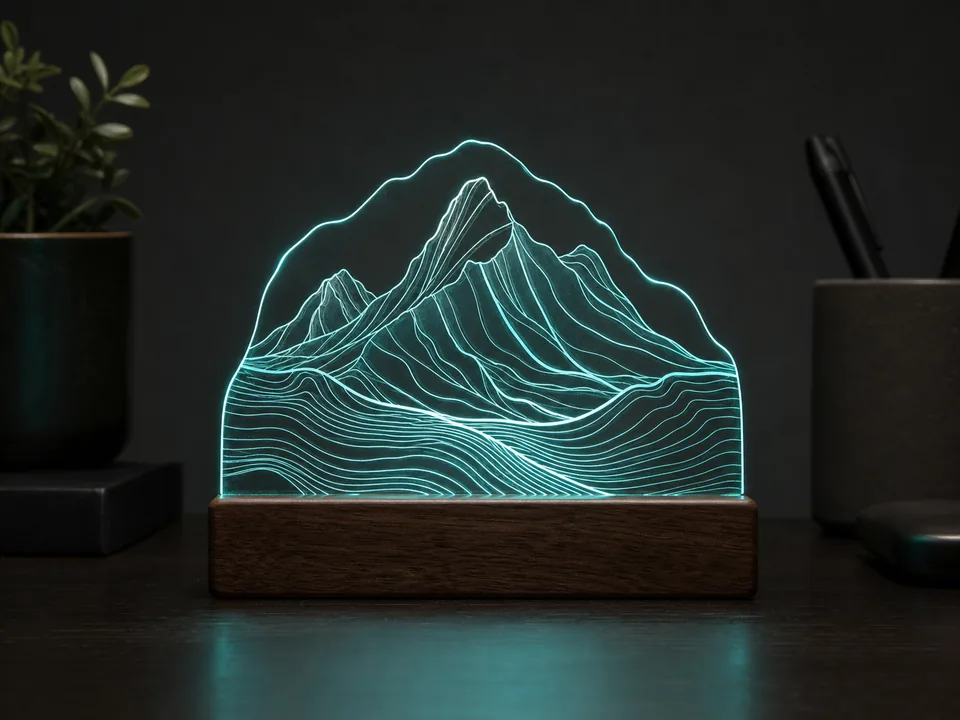 Preview design: Acrylic LED Lamp
