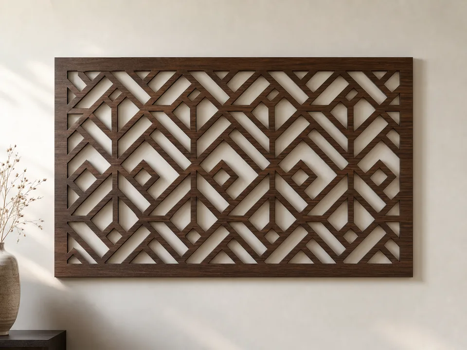Preview design: Geometric Laser Cut Panel